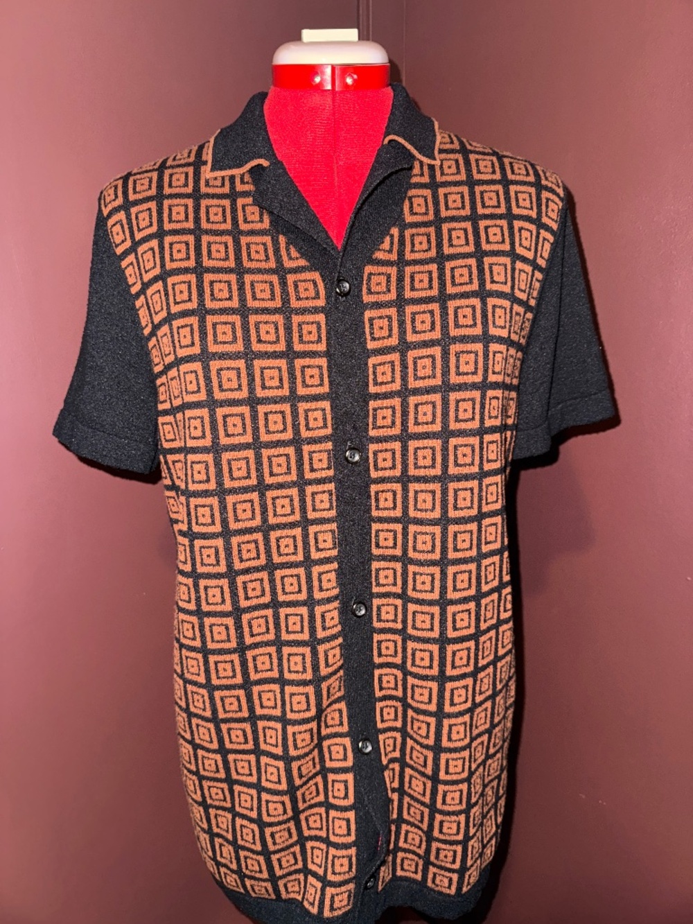 Express Men’s Button Up Knit Top